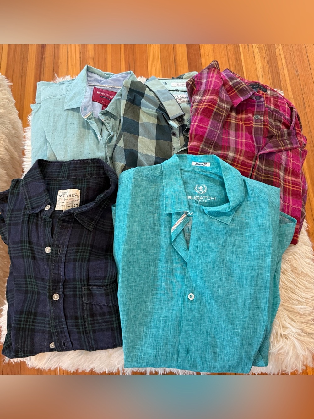 Assortment of Men's Casual Button-Down Shirts
